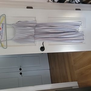 OML Pleated 2 in 1 dress in silver size XS